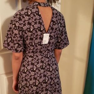 Black and White Floral Dress